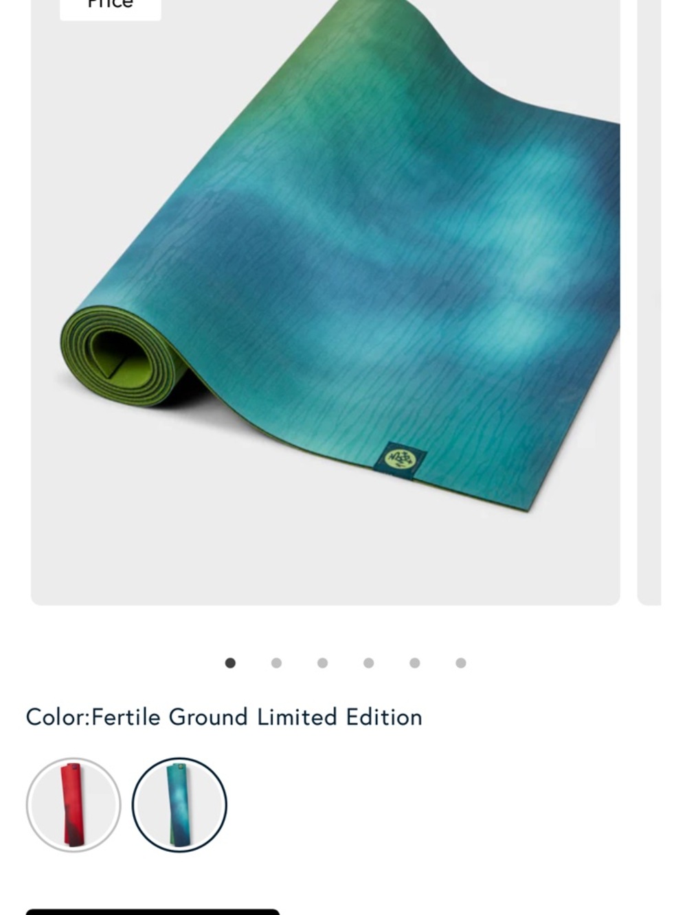 Manduka eko lite Green and Teal Yoga Mat FERTILE GROUND  new with tags